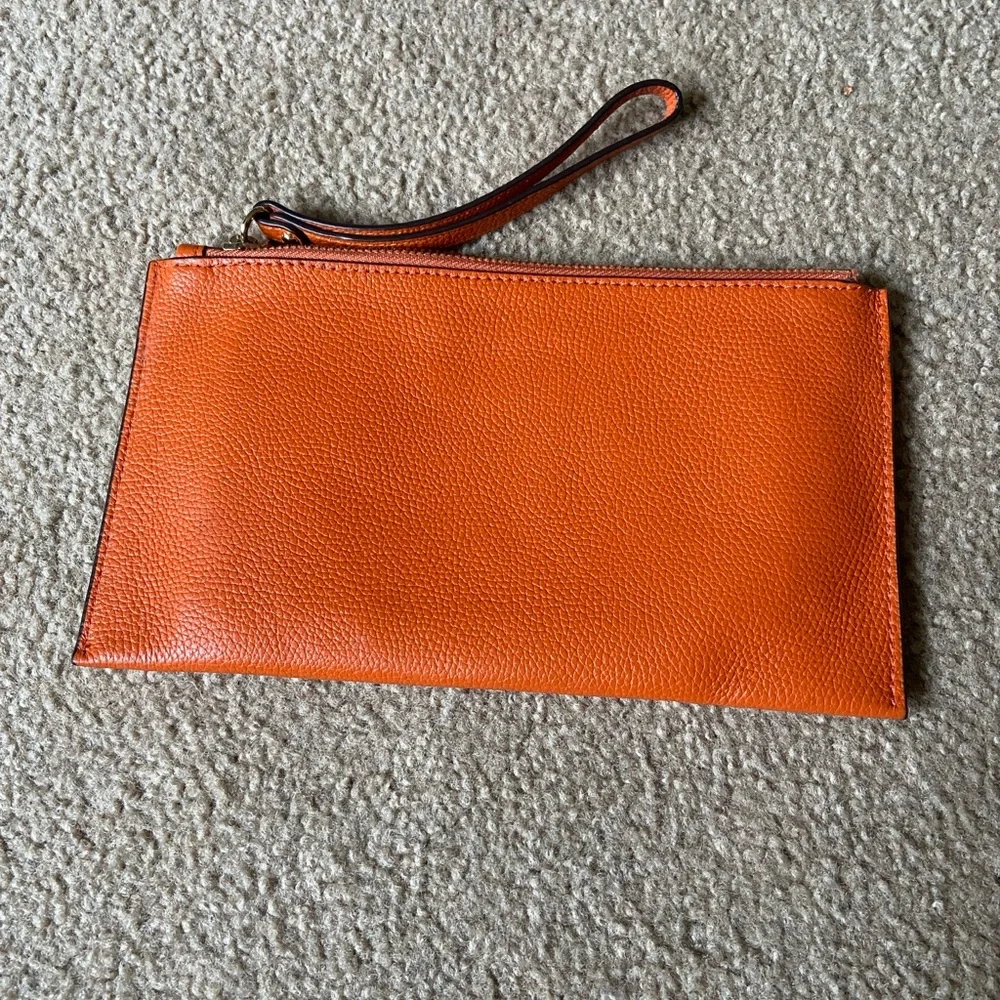 Michael Kors orange zip clutch - Picture 6 of 8